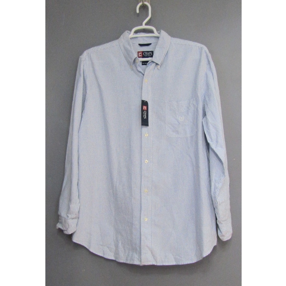 NEW Chaps Blue & White Long Sleeve Shirt XL